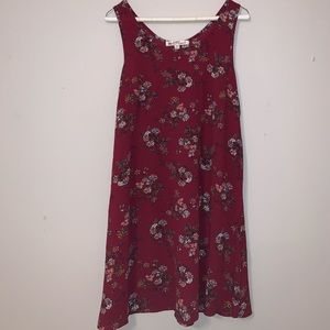 Wallflower - Floral Burgundy Sleeveless Dress